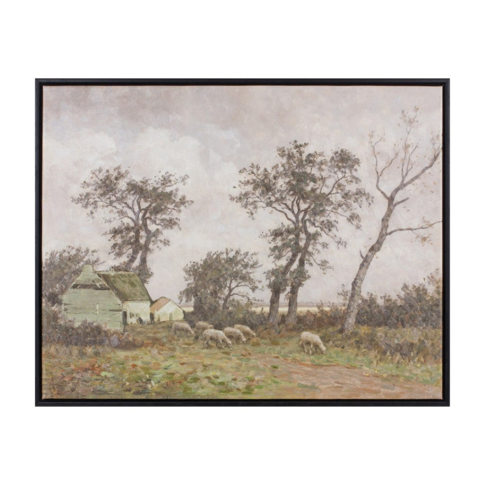 HomeRoots N Black Framed Wall Art - Modern Canvas Decor with Bold "N and A" Design for Home or Office Spaces 612464