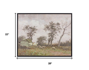 HomeRoots N Black Framed Wall Art - Modern Canvas Decor with Bold "N and A" Design for Home or Office Spaces 612464
