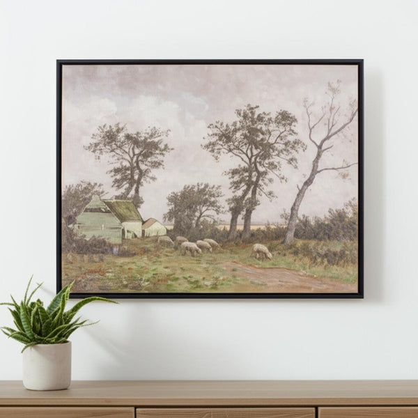 HomeRoots N Black Framed Wall Art - Modern Canvas Decor with Bold "N and A" Design for Home or Office Spaces 612464