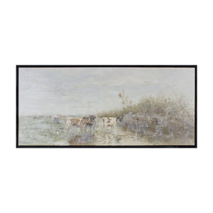 HomeRoots N Black Framed Canvas Wall Art - Rustic Farm Animal Design for Stylish Home Décor, Ready to Hang 612465