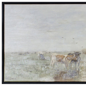 HomeRoots N Black Framed Canvas Wall Art - Rustic Farm Animal Design for Stylish Home Décor, Ready to Hang 612465