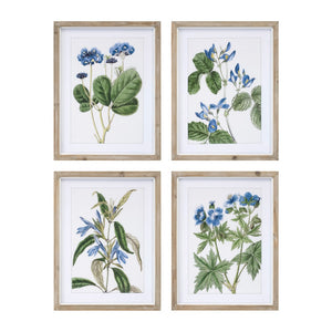 HomeRoots Set of Four Modern Typography Natural Framed Wall Art for Stylish Home Décor and Easy Hanging 612468
