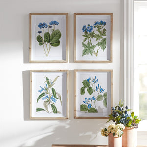 HomeRoots Set of Four Modern Typography Natural Framed Wall Art for Stylish Home Décor and Easy Hanging 612468