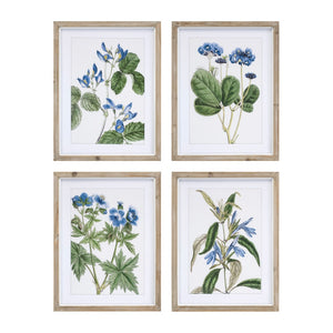 HomeRoots Set of Four Modern Typography Natural Framed Wall Art for Stylish Home Décor and Easy Hanging 612468