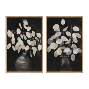 HomeRoots Set of Two Framed Wall Art Pieces - Modern Typography with Natural Frame for Stylish Home Décor 612472