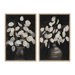 HomeRoots Set of Two Framed Wall Art Pieces - Modern Typography with Natural Frame for Stylish Home Décor 612472