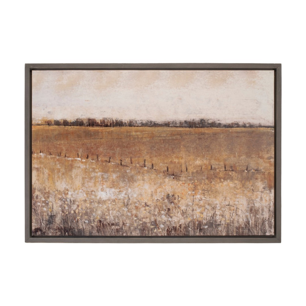 HomeRoots N Gray Framed Wall Art - Modern Canvas Print in Shadowbox Frame for Stylish Home Decor Upgrade 612475