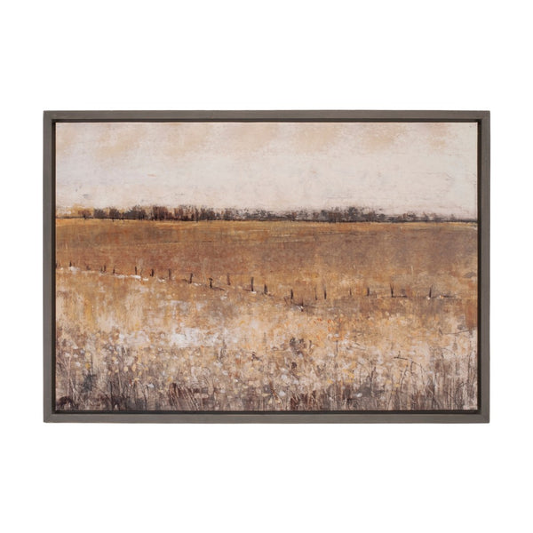HomeRoots N Gray Framed Wall Art - Modern Canvas Print in Shadowbox Frame for Stylish Home Decor Upgrade 612475