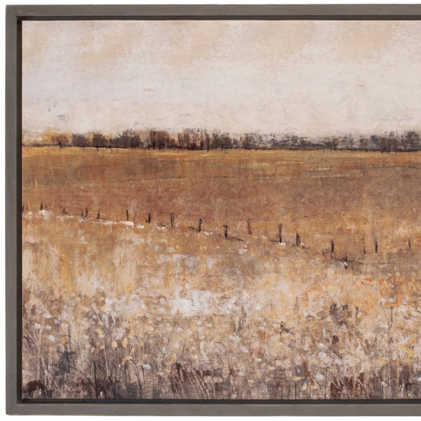 HomeRoots N Gray Framed Wall Art - Modern Canvas Print in Shadowbox Frame for Stylish Home Decor Upgrade 612475