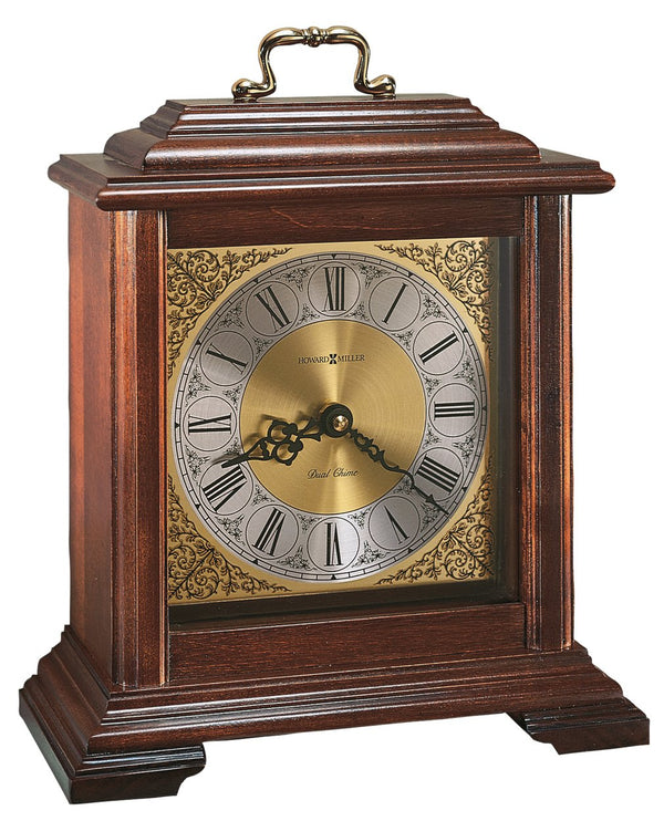 Hekman Furniture 612481 Medford Mantel Clock - Elegant Windsor Cherry Finish With Dual-chime Movement & Roman Numerals Windsor Cherry Medford Mantel Clock 612481