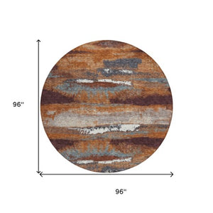 Homeroots 3' Abstract Washable Indoor Outdoor Area Rug In Teal Blue And Navy – Perfect For High Traffic Spaces! Copper Polyester 612493