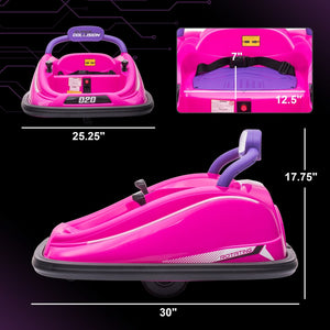 English Elm Aosom 12v Kids Bumper Car Ride on Toy with Dual Joysticks and Parental Remote W2225P249894