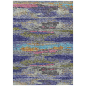 HomeRoots 5' Abstract Lavender, Pink, and Blue Indoor/Outdoor Area Rug - Durable, Washable, Stylish Decor 10' X 14' 612526