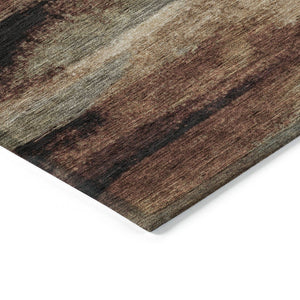 HomeRoots 5' Abstract Area Rug in Brown, Beige & Burgundy – Durable, Washable, Ideal for Indoor & Outdoor Use 8' X 10' 612530