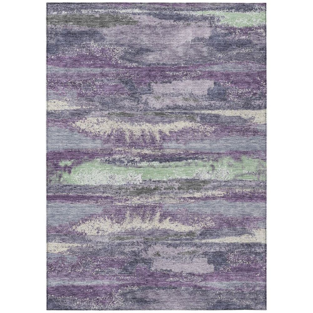 HomeRoots 5' Vibrant Purple and Lavender Abstract Area Rug – Washable, Durable, Ideal for Indoor or Outdoor Use 5' X 8' 612546
