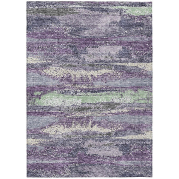 HomeRoots 5' Vibrant Purple and Lavender Abstract Area Rug – Washable, Durable, Ideal for Indoor or Outdoor Use 8' X 10' 612548