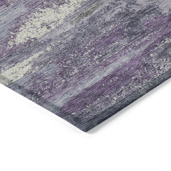 HomeRoots 5' Vibrant Purple and Lavender Abstract Area Rug – Washable, Durable, Ideal for Indoor or Outdoor Use 10' X 14' 612550