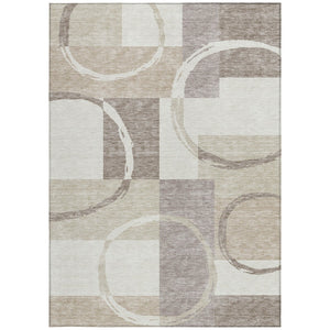 Homeroots 3' Abstract Washable Indoor Outdoor Area Rug In Stylish Mint Green Design For Versatile Spaces Ivory Polyester 612584