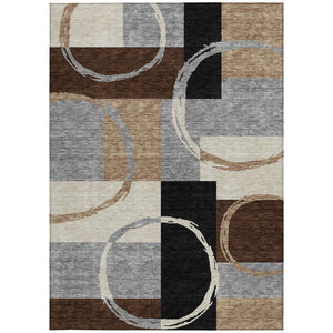 Homeroots 3' Abstract Washable Indoor Outdoor Area Rug In Stylish Mint Green Design For Versatile Spaces Pewter Polyester 612588