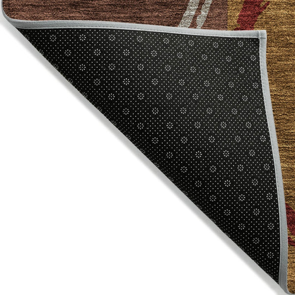 Homeroots 3' Abstract Washable Indoor Outdoor Area Rug In Stylish Mint Green Design For Versatile Spaces Wheat Polyester 612599