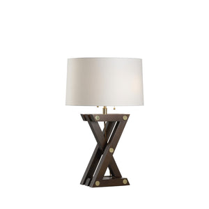 Zander Table Lamp Brown, Gold 61259-WILDWOOD Wildwood