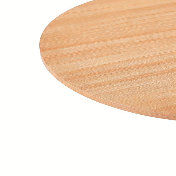 English Elm 1+4 Round Marble-look Mdf Pub Set with Metal Base for Kitchen or Home Bar W234S00139