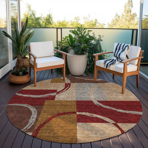 Homeroots 3' Abstract Washable Indoor Outdoor Area Rug In Stylish Mint Green Design For Versatile Spaces Wheat Polyester 612601
