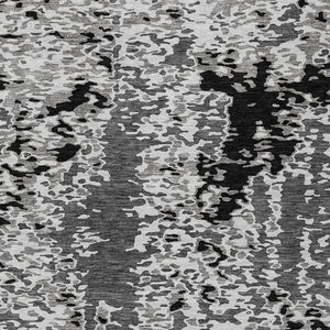 Homeroots 3' Indoor Outdoor Abstract Washable Area Rug - Stylish, Durable, Stain Resistant For Any Space Gray Polyester 612617