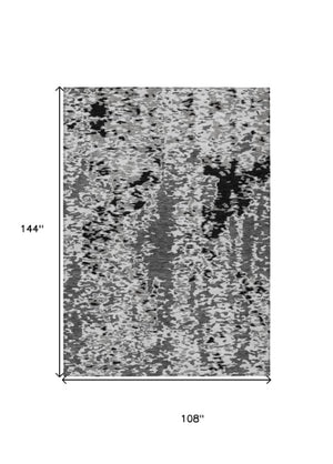 Homeroots 3' Indoor Outdoor Abstract Washable Area Rug - Stylish, Durable, Stain Resistant For Any Space Gray Polyester 612621