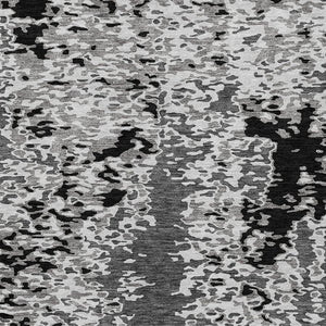 Homeroots 3' Indoor Outdoor Abstract Washable Area Rug - Stylish, Durable, Stain Resistant For Any Space Gray Polyester 612621