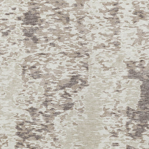 Homeroots 3' Indoor Outdoor Abstract Washable Area Rug - Stylish, Durable, Stain Resistant For Any Space Ivory Polyester 612623