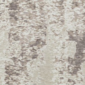 Homeroots 3' Indoor Outdoor Abstract Washable Area Rug - Stylish, Durable, Stain Resistant For Any Space Ivory Polyester 612624