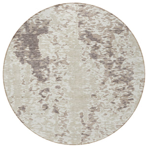 Homeroots 3' Indoor Outdoor Abstract Washable Area Rug - Stylish, Durable, Stain Resistant For Any Space Ivory Polyester 612625