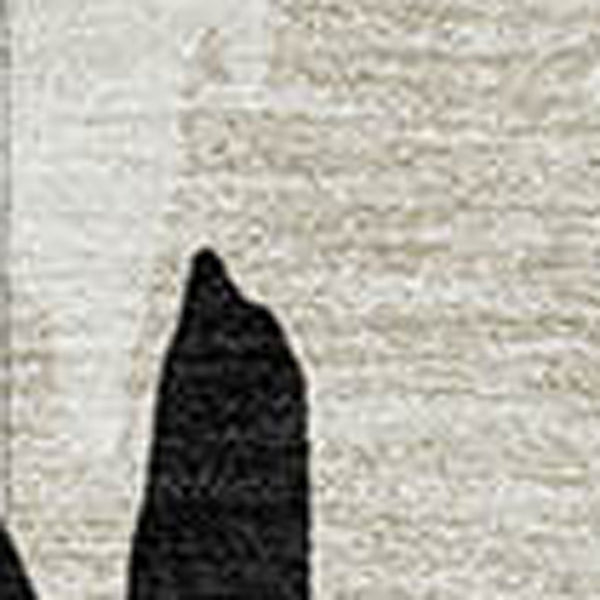 HomeRoots 5' Black and Ivory Abstract Area Rug – Durable, Washable Design for Indoor and Outdoor Use 9' X 12' 612639