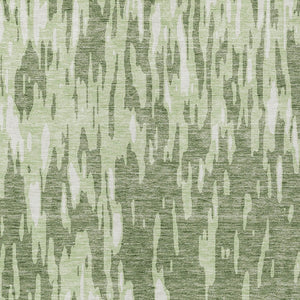HomeRoots 5' Green and Ivory Abstract Washable Area Rug - Durable, Stylish Design for Indoor and Outdoor Spaces 5' X 8' 612654