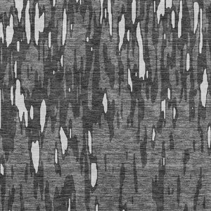 HomeRoots 5' Gray and Ivory Abstract Area Rug - Washable, Durable Design for Indoor and Outdoor Spaces 5' X 8' 612666