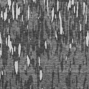 HomeRoots 5' Gray and Ivory Abstract Area Rug - Washable, Durable Design for Indoor and Outdoor Spaces 8' X 10' 612668