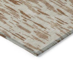 HomeRoots 5' Bold Orange and Ivory Abstract Indoor Outdoor Area Rug - Stylish, Durable, Easy-Care Design 8' X 10' 612692