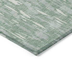 HomeRoots 5' Modern Sage and Ivory Abstract Area Rug for Indoor and Outdoor Use - Durable, Washable Design 8' X 10' 612698
