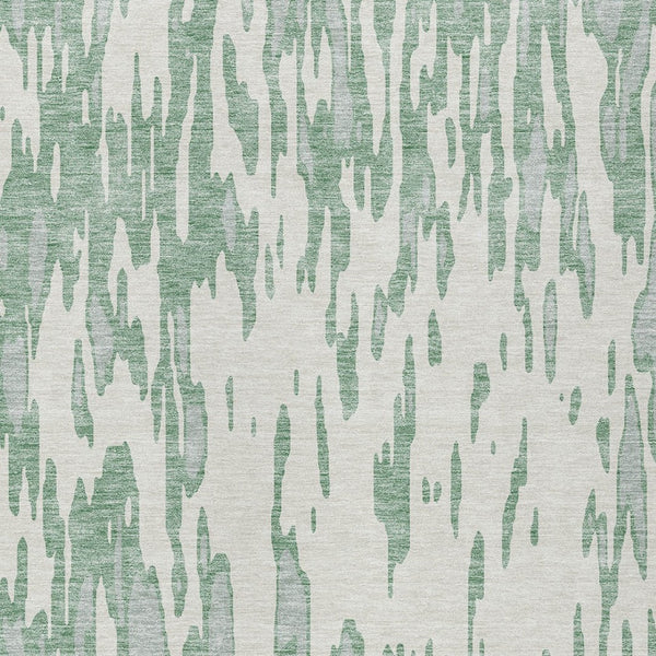 HomeRoots 5' Modern Sage and Ivory Abstract Area Rug for Indoor and Outdoor Use - Durable, Washable Design 8' X 10' 612698