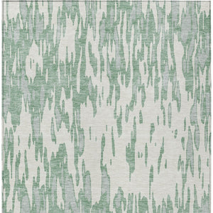 HomeRoots 9' X 12' Sage and Ivory Abstract Area Rug - Stylish, Washable, Indoor/Outdoor, Durable, Low-Maintenance Design 612699