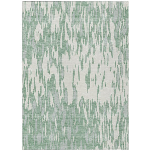 HomeRoots 9' X 12' Sage and Ivory Abstract Area Rug - Stylish, Washable, Indoor/Outdoor, Durable, Low-Maintenance Design 612699