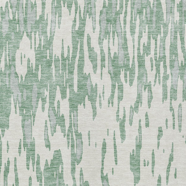 HomeRoots 9' X 12' Sage and Ivory Abstract Area Rug - Stylish, Washable, Indoor/Outdoor, Durable, Low-Maintenance Design 612699