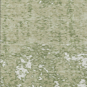 Homeroots 3' Abstract Washable Area Rug - Durable Indoor Outdoor Rectangle Rug For Stylish Spaces Sage Polyester 612701