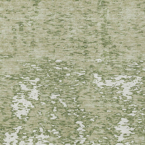 Homeroots 3' Abstract Washable Area Rug - Durable Indoor Outdoor Rectangle Rug For Stylish Spaces Sage Polyester 612702