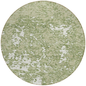 Homeroots 3' Abstract Washable Area Rug - Durable Indoor Outdoor Rectangle Rug For Stylish Spaces Sage Polyester 612703