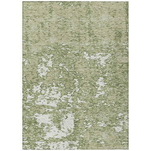 HomeRoots 5' Stylish Sage and Ivory Abstract Area Rug for Indoor and Outdoor Use - Durable, Washable Design 8' X 10' 612704