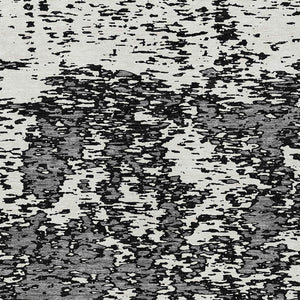 Homeroots 3' Abstract Washable Area Rug - Durable Indoor Outdoor Rectangle Rug For Stylish Spaces Black Polyester 612708