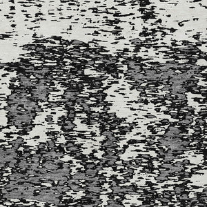 Homeroots 3' Abstract Washable Area Rug - Durable Indoor Outdoor Rectangle Rug For Stylish Spaces Black Polyester 612710