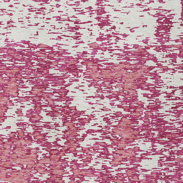 Homeroots 3' Abstract Washable Area Rug - Durable Indoor Outdoor Rectangle Rug For Stylish Spaces Blush Polyester 612714